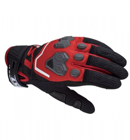 Echipament Strada - Manusi textil LS2 Vega Man, marime L, culoare negru/rosu