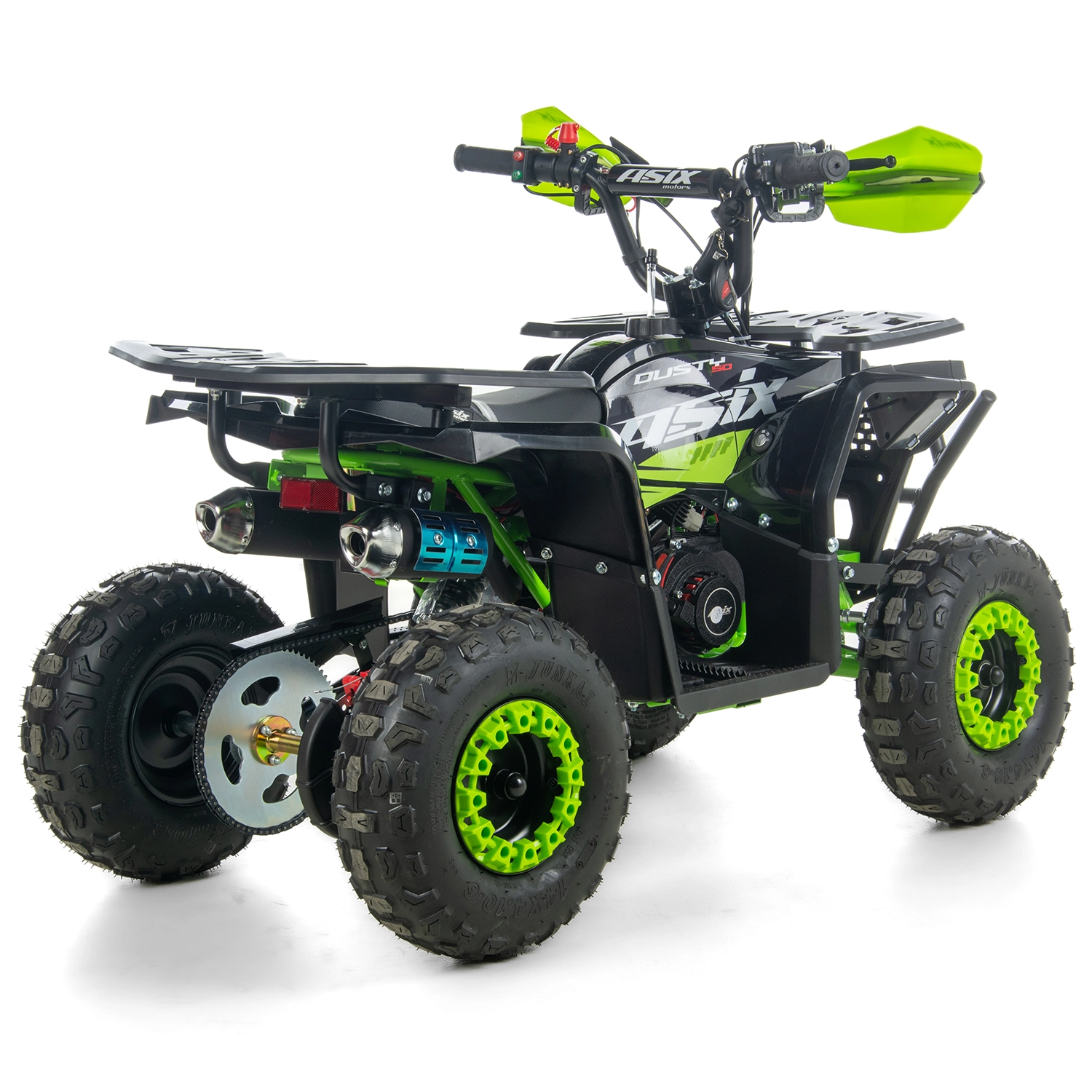 Mini atv Asix Dusty, roti 6inch, 50cc, 2 timpi, pornire electromotor, culoare negru/verde [2]