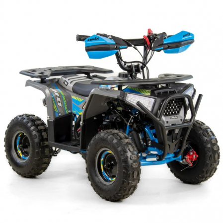 Motociclete & ATV - Mini atv Asix M10, roti 6inch, 50cc, 2 timpi, pornire electromotor, culoare gri/albastru
