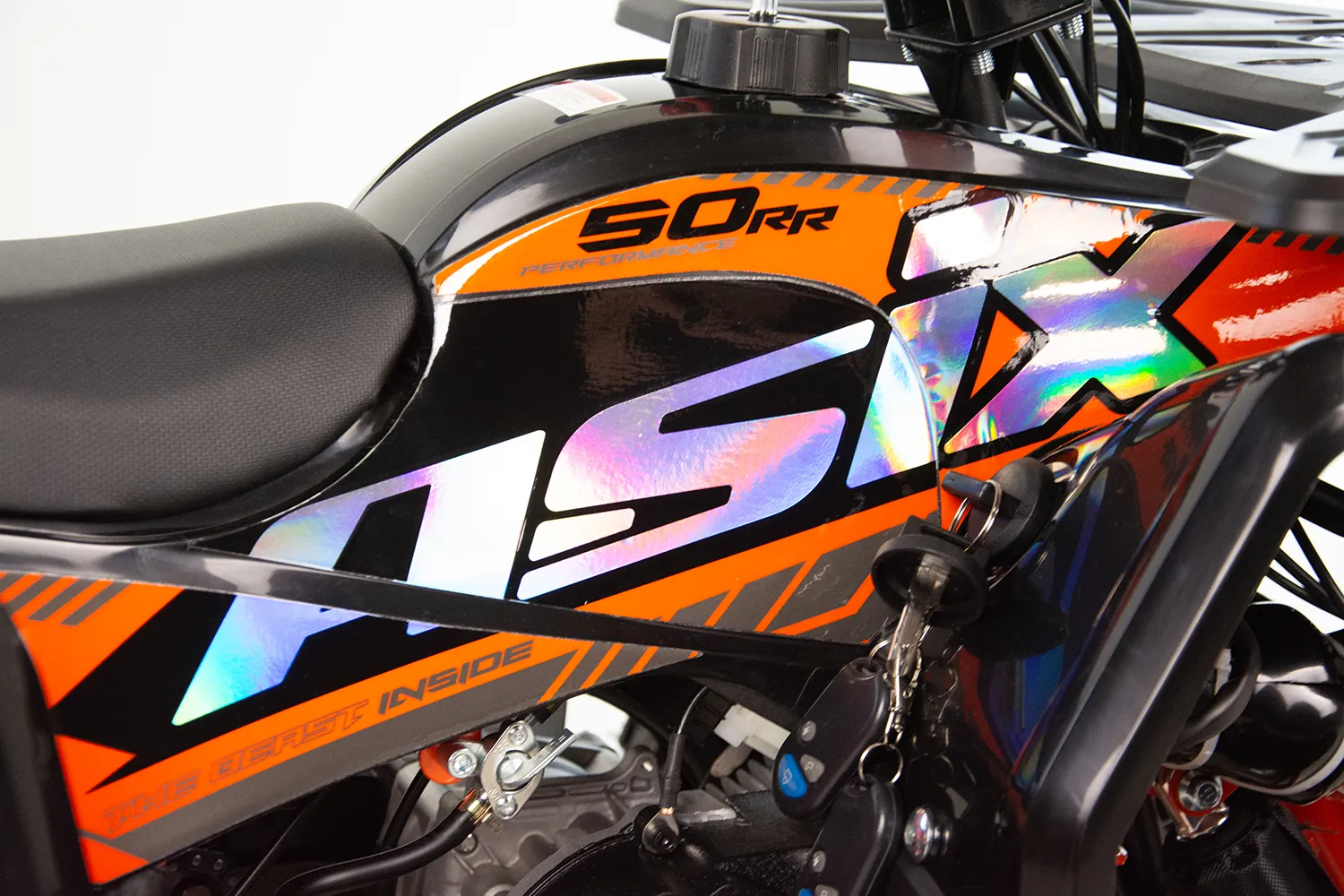 Mini atv Asix M10, roti 6inch, 50cc, 2 timpi, pornire electromotor, culoare gri/albastru [11]