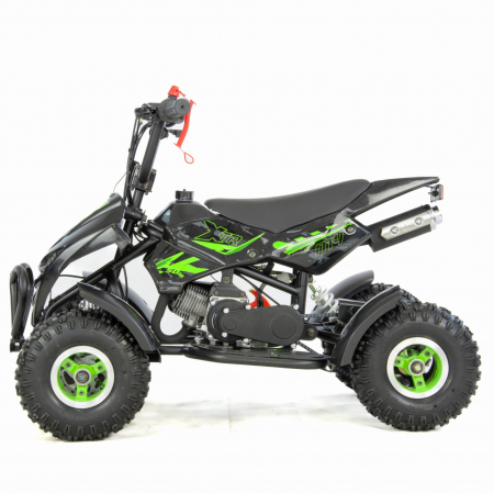 Mini atv XTR M4/4, roti 4 inch, 50cc, 2 timpi, pornire la sfoara , culoare negru/verde [4]