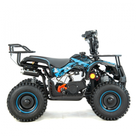 Mini atv XTR M7, roti 6 inch, 50cc, 2 timpi, pornire la buton, culoare negru/albastru [1]