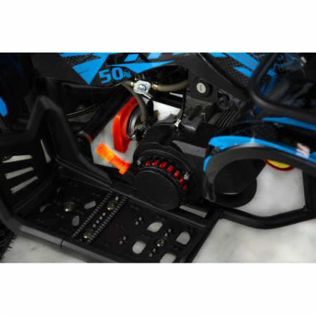 Mini atv XTR M7, roti 6 inch, 50cc, 2 timpi, pornire la sfoara, culoare negru/albastru [8]