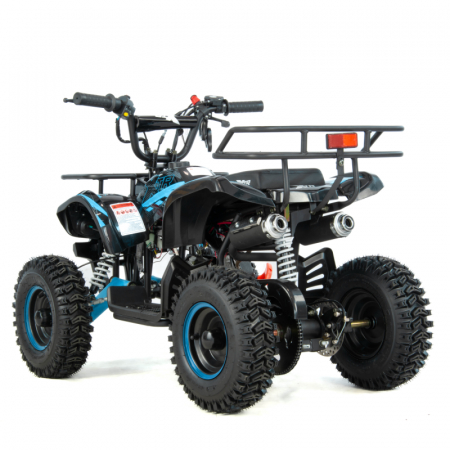 Mini atv XTR M7, roti 6 inch, 50cc, 2 timpi, pornire la sfoara, culoare negru/albastru [2]