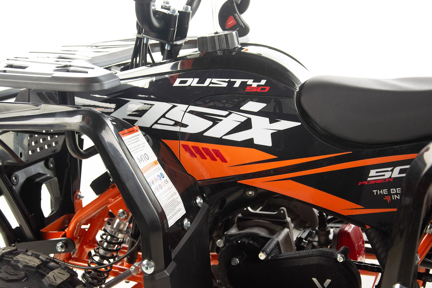 Mini atv Asix Dusty, roti 6inch, 50cc, 2 timpi, pornire electromotor, culoare gri/albastru [12]
