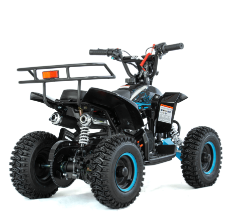 Mini atv XTR M8, roti 6inch, 50cc, 2 timpi, pornire electromotor, culoare negru/albastru [2]