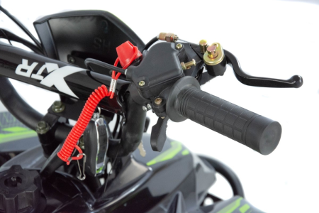 Mini atv XTR M8, roti 6inch, 50cc, 2 timpi, pornire electromotor, culoare negru/verde [7]