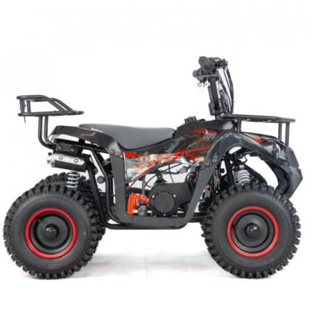 Mini atv XTR M9, roti 6inch, 50cc, 2 timpi, pornire la sfoara, culoare negru/rosu [1]