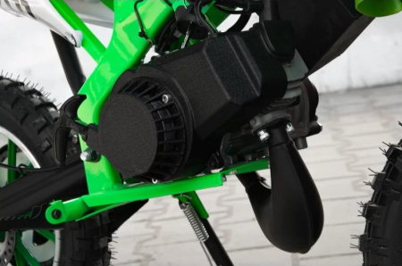 Mini Cross XTR 701, 50cc, 2 timpi, pornire sfoara, roti 10 inch, culoare negru/verde [2]
