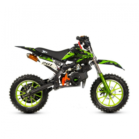 Mini Cross XTR 701, 50cc, 2 timpi, pornire electromotor, roti 10 inch, culoare negru/verde [1]