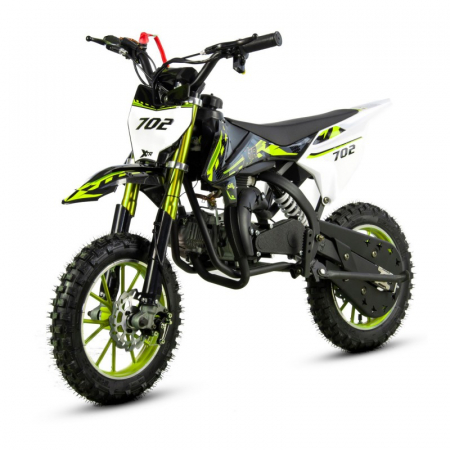 Mini Cross XTR 702, 50cc, 2 timpi, pornire electromotor, roti 10 inch, culoare negru/verde [3]
