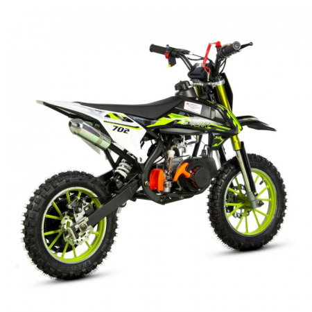 Mini Cross XTR 702, 50cc, 2 timpi, pornire electromotor, roti 10 inch, culoare negru/verde [2]