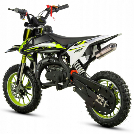 Mini Cross XTR 702, 50cc, 2 timpi, pornire sfoara, roti 10 inch, culoare negru/verde [2]