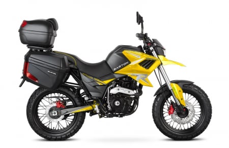 Motocicleta Barton Hyper 125cc, culoare negru/galben, cu topcase [1]
