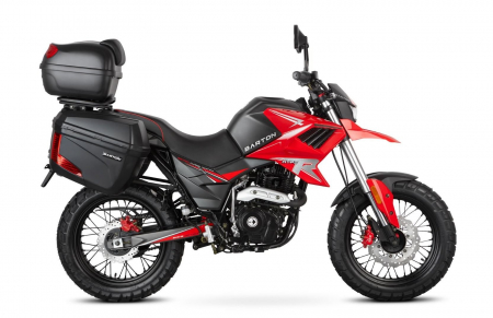 Motocicleta Barton Hyper 125cc, culoare negru/rosu, cu topcase [1]