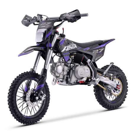 Motociclete & ATV - Motocicleta Enduro/Cross Asix XB27 A2, 125cc, 4T, roti 14"/12", far, pornire electromotor, culoare negru/violet