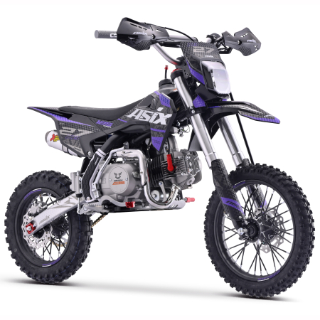Motociclete & ATV - Motocicleta cross copii,Asix XB27 110cc,14/12,far,pornire electromotor,automat,negru-violet