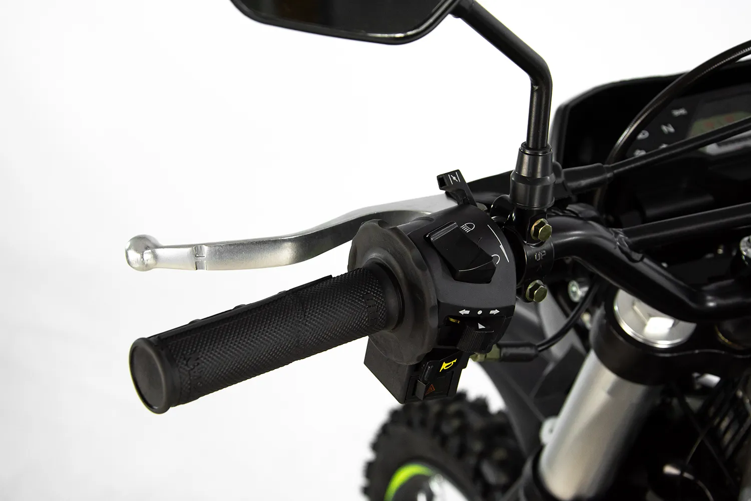 Motocicleta Cross/Enduro Asix Defender XB82, 250cc, roti 21/18", culoare negru/lime, pornire electric/picior [15]