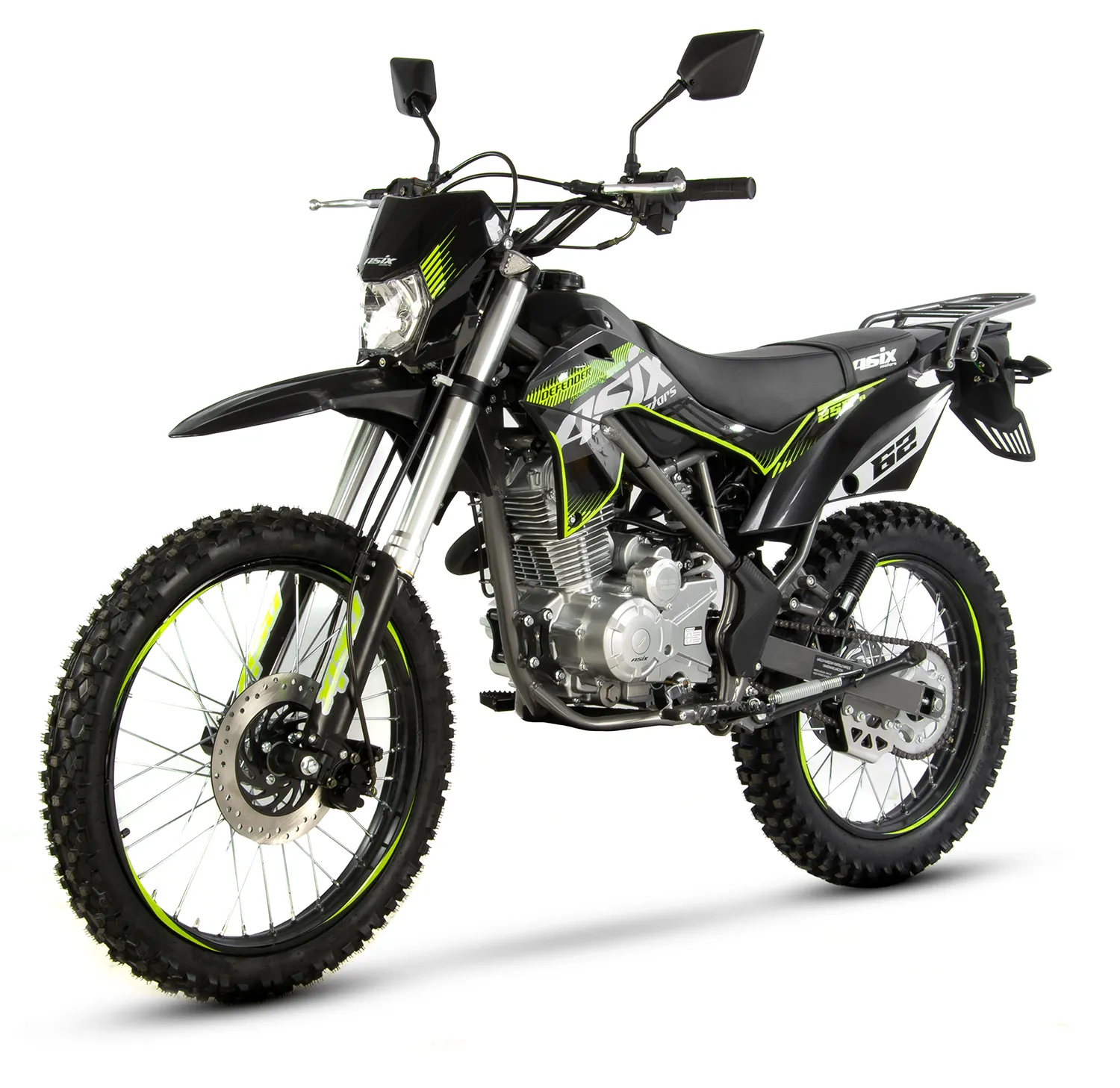 Motocicleta Cross/Enduro Asix Defender XB82, 250cc, roti 21/18", culoare negru/lime, pornire electric/picior [3]