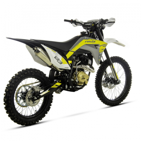 Motocicleta Cross/Enduro Asix XB83 150cc, roti 21/18, culoare gri/galben, pornire electromotor [3]