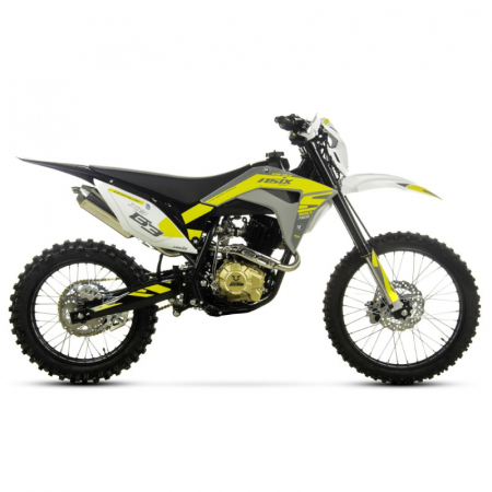 Motocicleta Cross/Enduro Asix XB83 150cc, roti 21/18, culoare gri/galben, pornire electromotor [4]