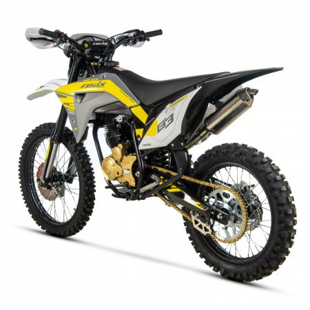 Motocicleta Cross/Enduro Asix XB83, 250cc, roti 21/18, culoare gri-galben, pornire electromotor [5]