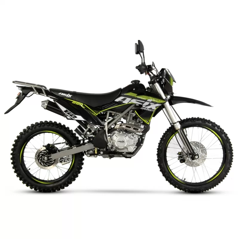 Motocicleta Cross/Enduro Asix Defender XB82, 250cc, roti 21/18", culoare negru/lime, pornire electric/picior [1]