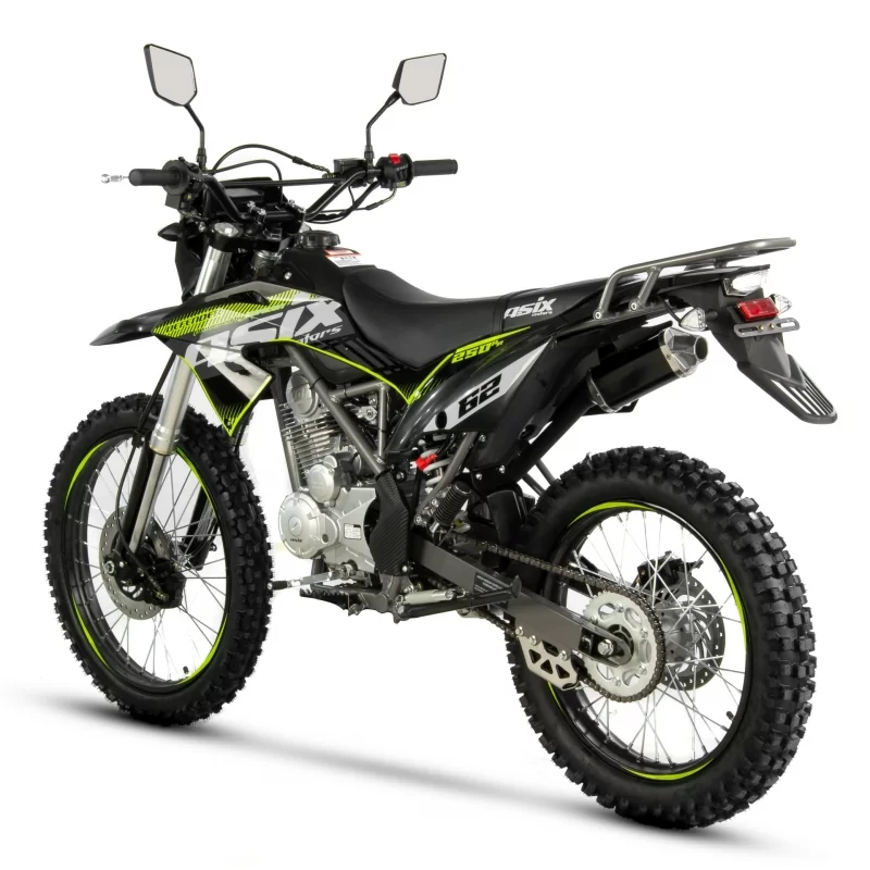 Motocicleta Cross/Enduro Asix Defender XB82, 250cc, roti 21/18", culoare negru/lime, pornire electric/picior [2]