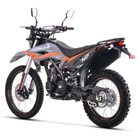 Motocicleta Cross/Enduro Asix XB72 A1, 150cc, roti 21/18, culoare gri/portocaliu, pornire electrica [2]