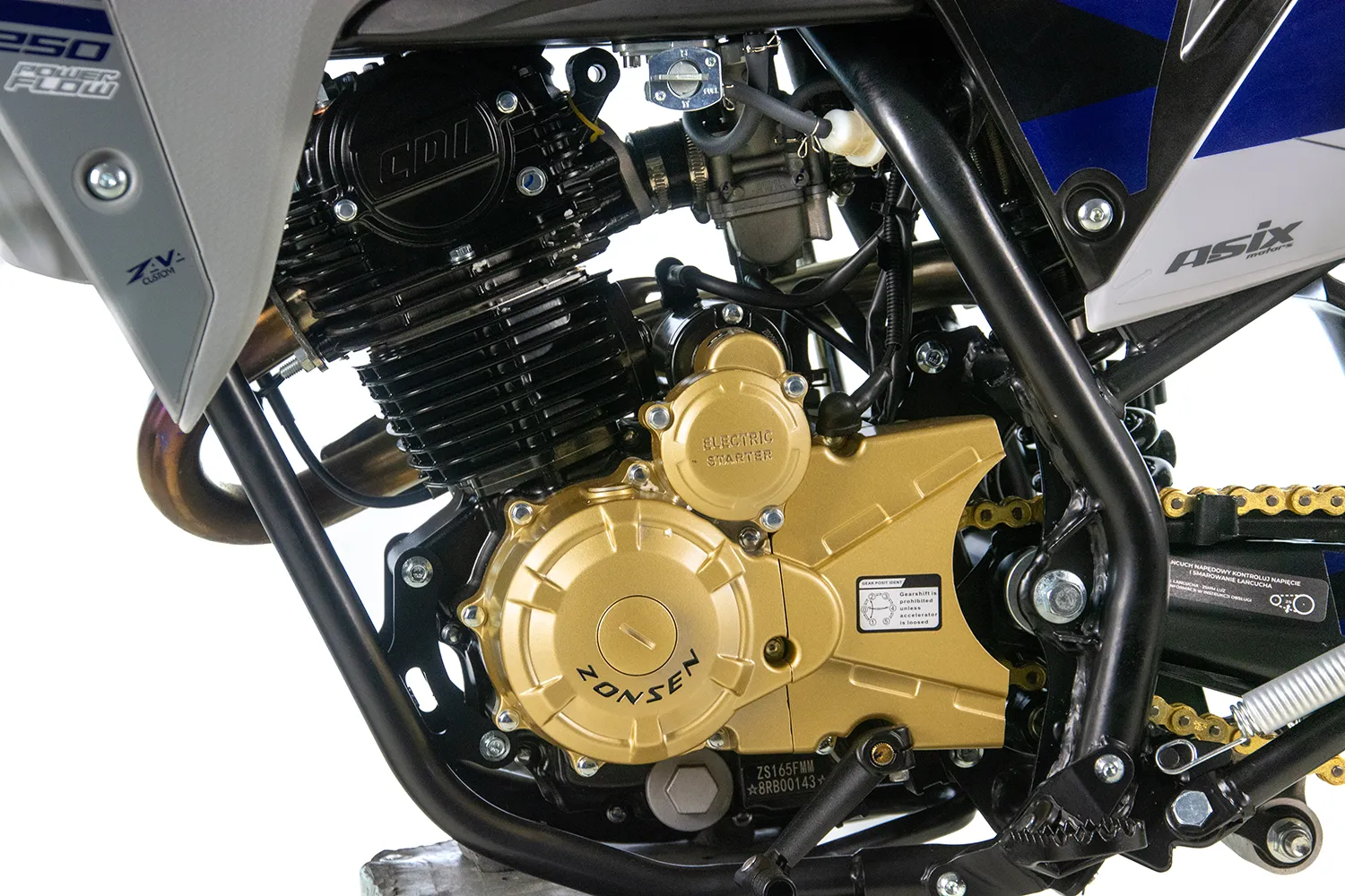 Motocicleta Cross/Enduro Asix XB83, 250cc, roti 21/18, culoare gri-albastru, pornire electromotor [16]