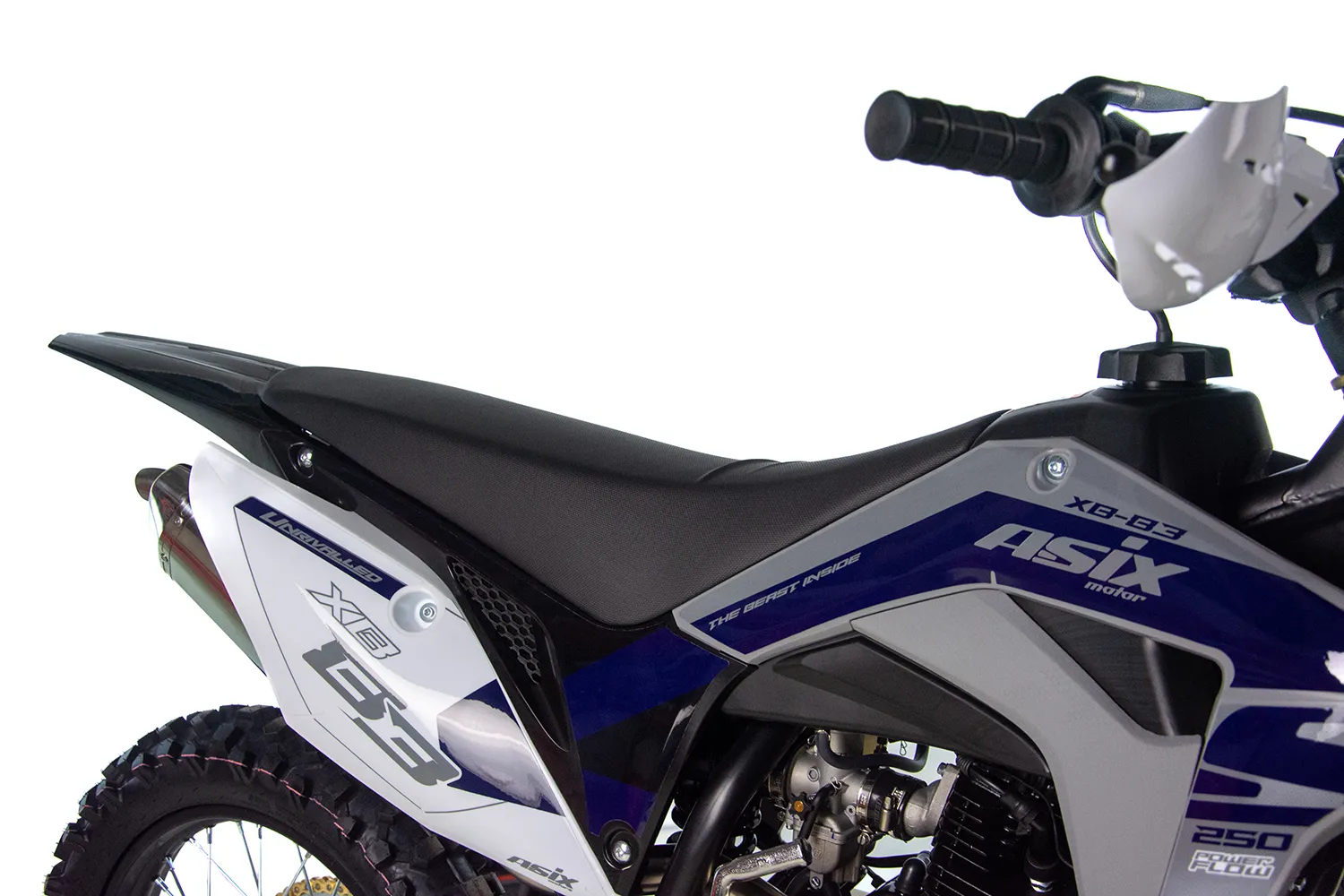 Motocicleta Cross/Enduro Asix XB83, 250cc, roti 21/18, culoare gri-galben, pornire electromotor [10]