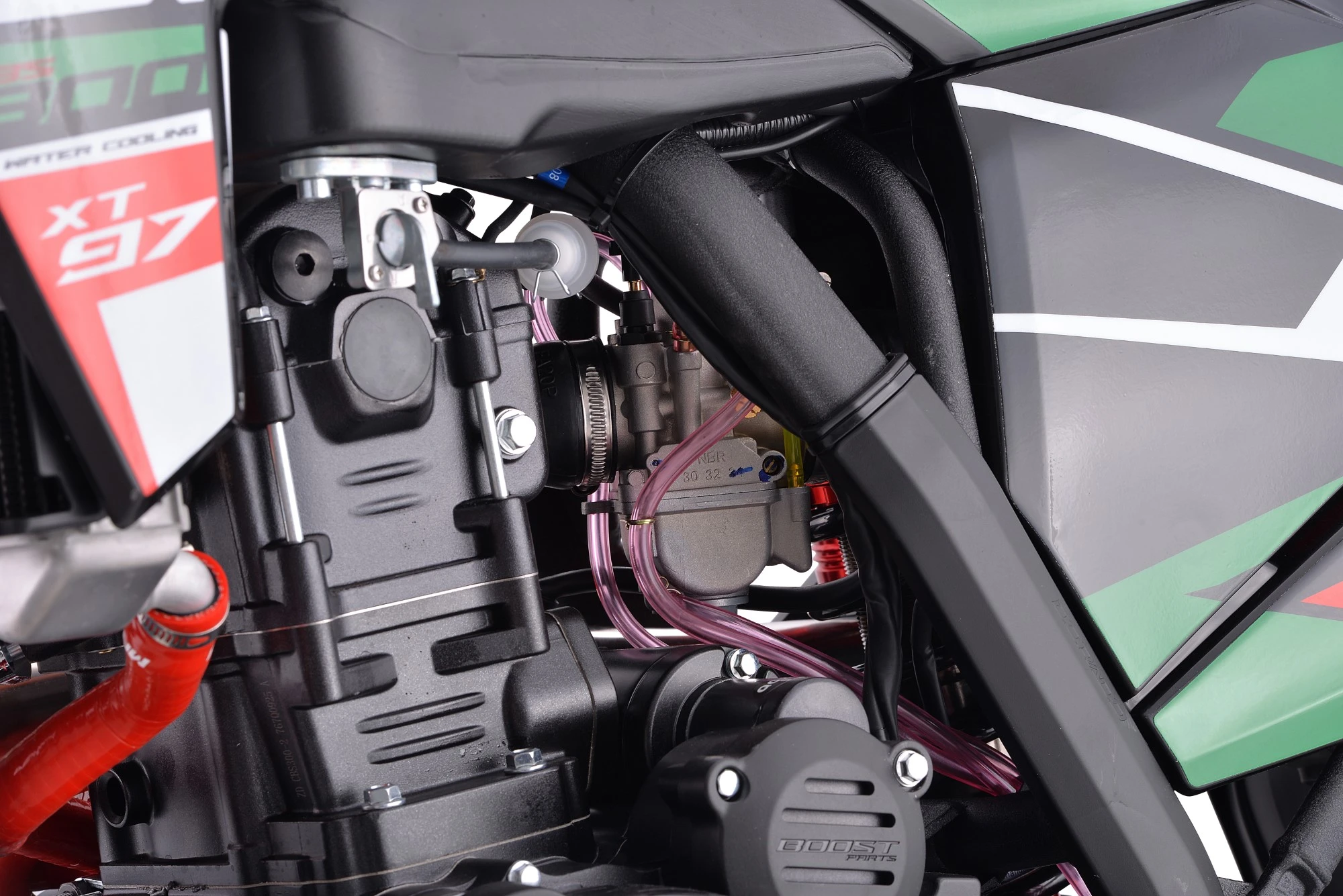 Motocicleta Cross/Enduro Asix XT97, 300cc, roti 21/18", culoare negru/verde, pornire electric/picior [17]