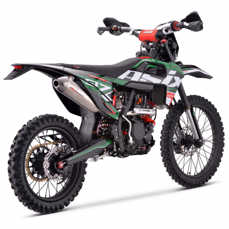 Motocicleta Cross/Enduro Asix XT97, 300cc, roti 21/18", culoare negru/verde, pornire electric/picior [1]