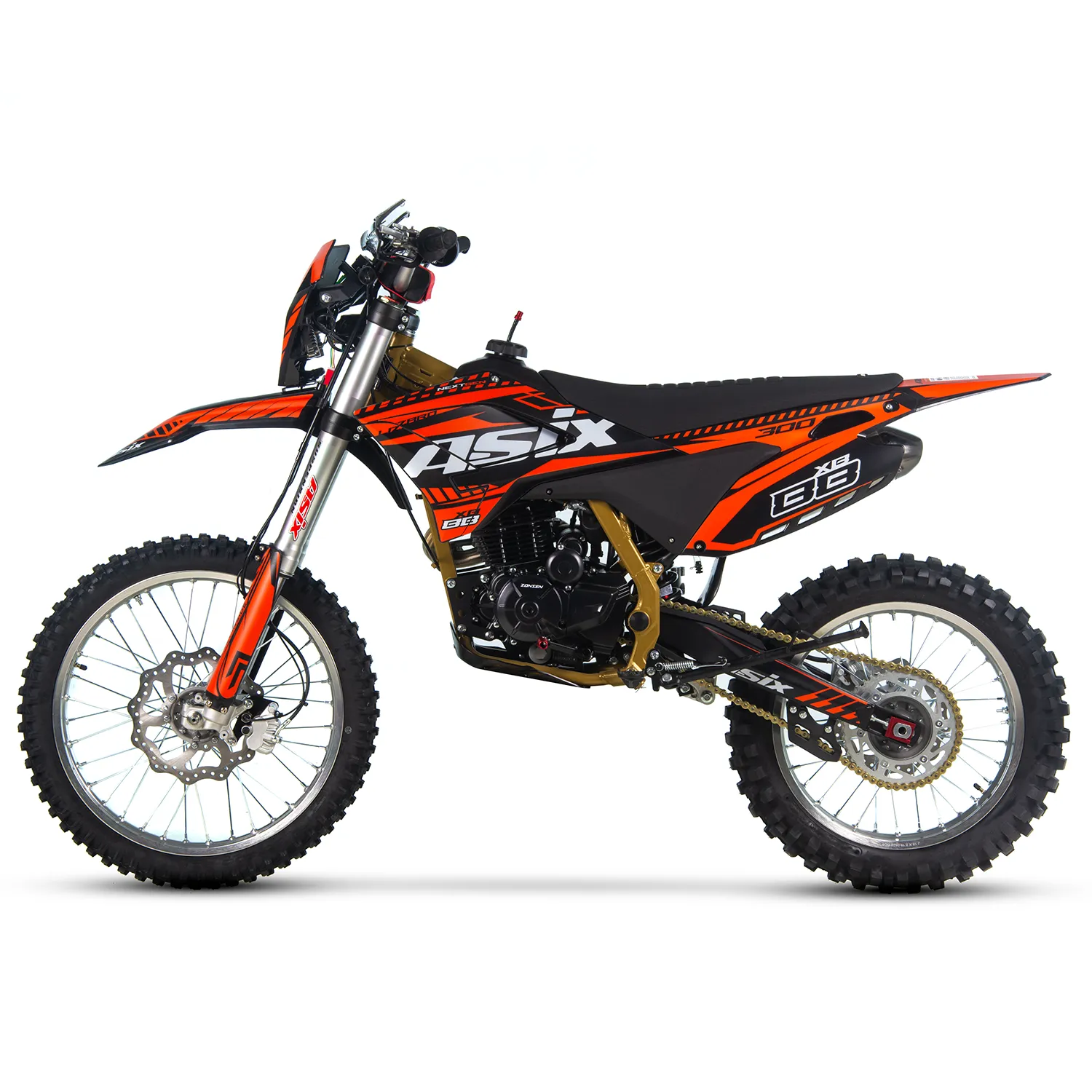 Motocicleta Cross/Enduro Asix XB88, 300cc, roti 21/18", culoare negru/portocaliu, pornire electric/picior [4]