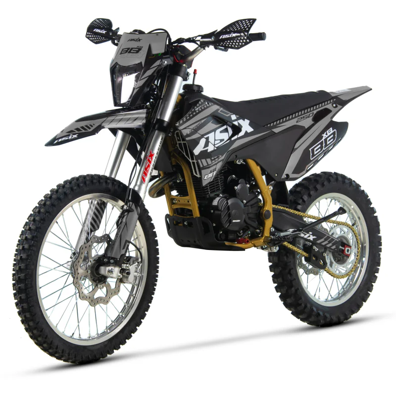 Motocicleta Cross/Enduro Asix XB88 A2, 250cc, roti 21/18", culoare negru/gri, pornire electric/picior [1]