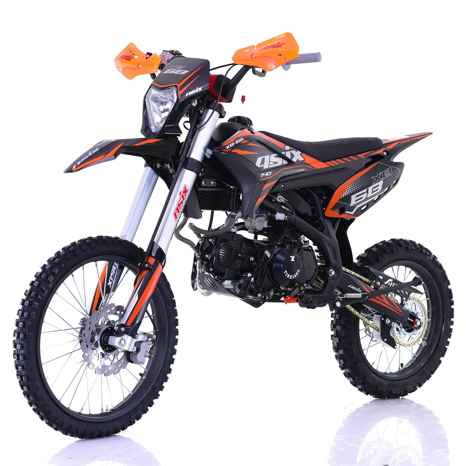 Motocicleta Enduro/Cross Asix XB68, 140cc, 4T, roti 19"/16", pornire electromotor, culoare negru/portocaliu [3]