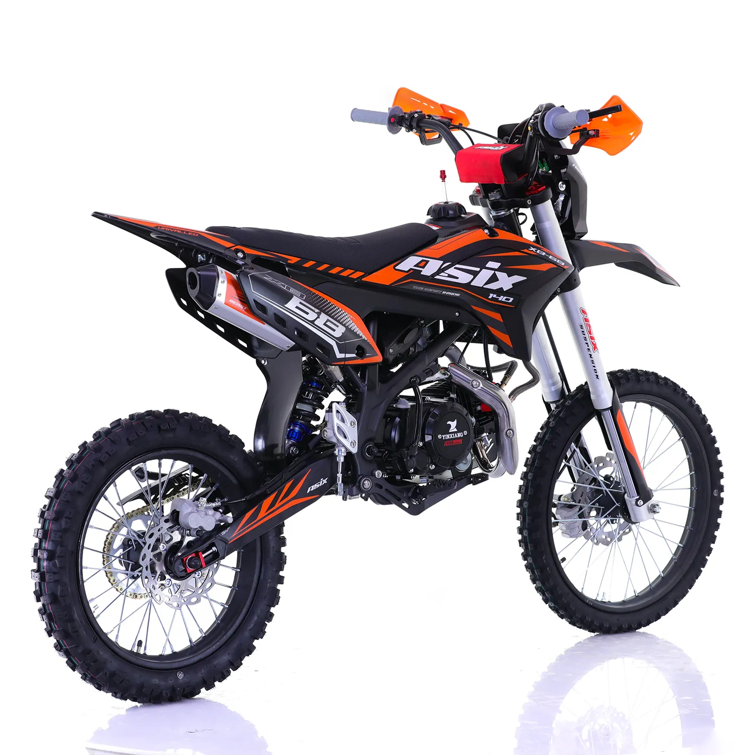 Motocicleta Enduro/Cross Asix XB68, 140cc, 4T, roti 19"/16", pornire electromotor, culoare negru/portocaliu [2]
