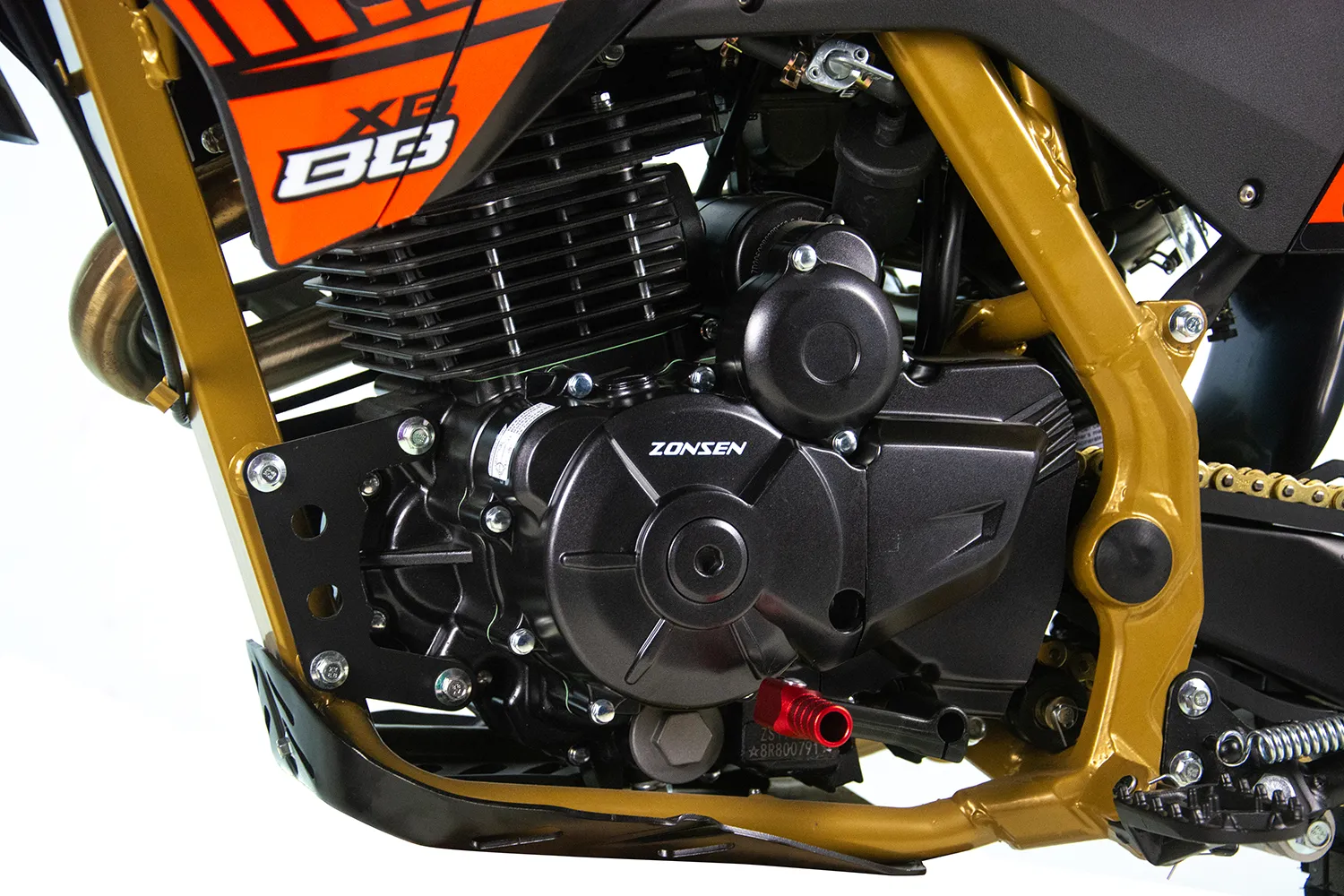 Motocicleta Cross/Enduro Asix XB88, 300cc, roti 21/18", culoare negru/portocaliu, pornire electric/picior [9]