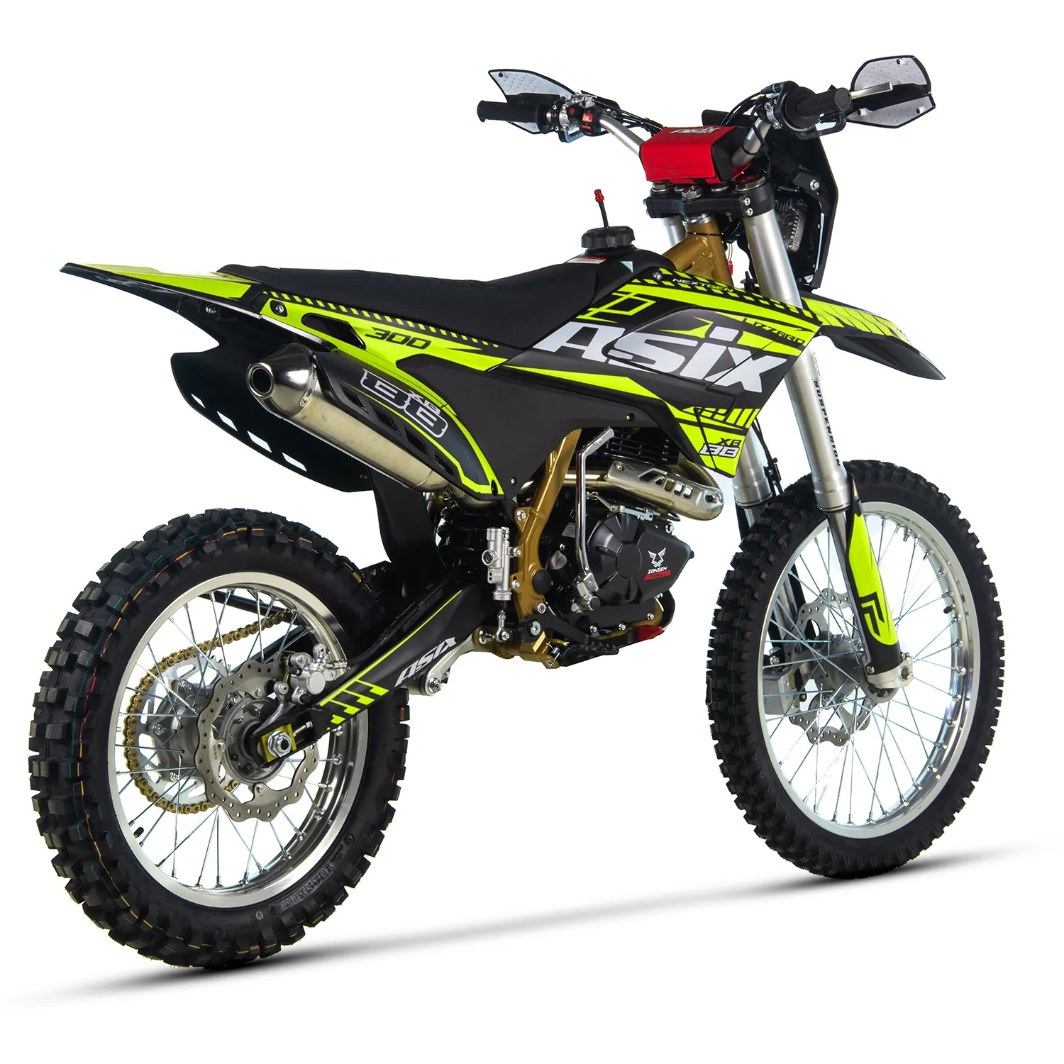 Motocicleta Cross/Enduro Asix XB88, 300cc, roti 21/18", culoare negru/verde, pornire electric/picior [2]