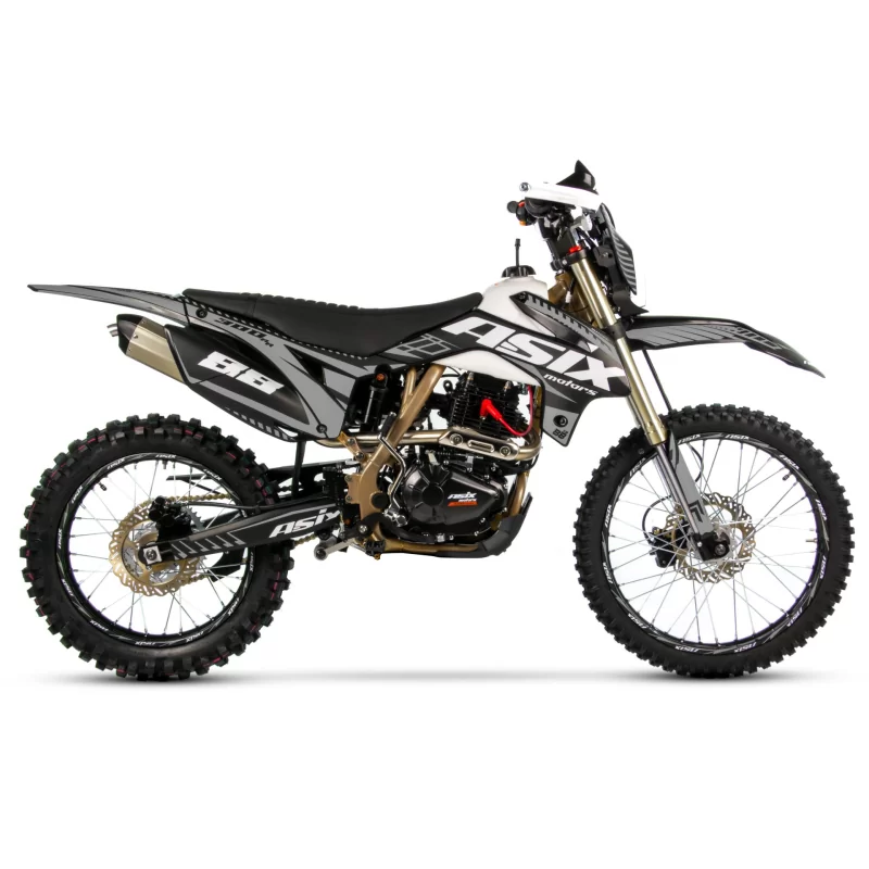 Motocicleta Cross/Enduro Asix XB88, 300cc, roti 21/18", culoare negru/gri, pornire electric/picior [1]