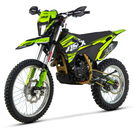 Motocicleta Cross/Enduro Asix XB88 A2, 250cc, roti 21/18", culoare negru/lime, pornire electric/picior [1]