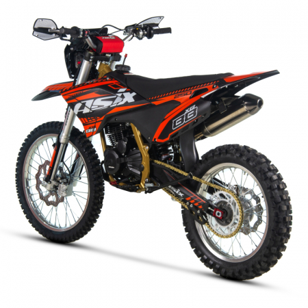 Motocicleta Cross/Enduro Asix XB88 A2, 250cc, roti 21/18", culoare negru/portocaliu, pornire electric/picior [3]
