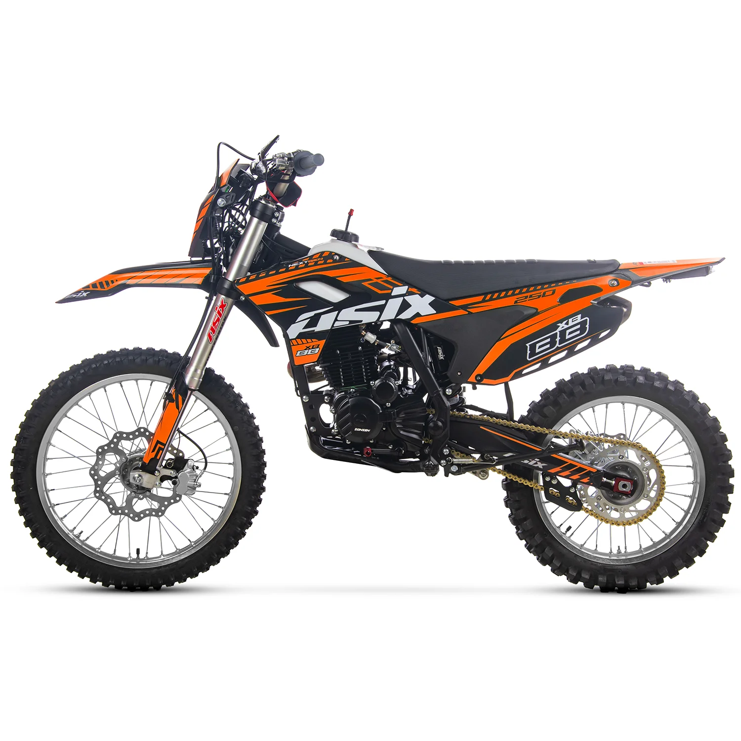 Motocicleta Cross/Enduro Asix XB88 A3, 250cc, roti 21/18", culoare negru/portocaliu, pornire electric/picior [1]