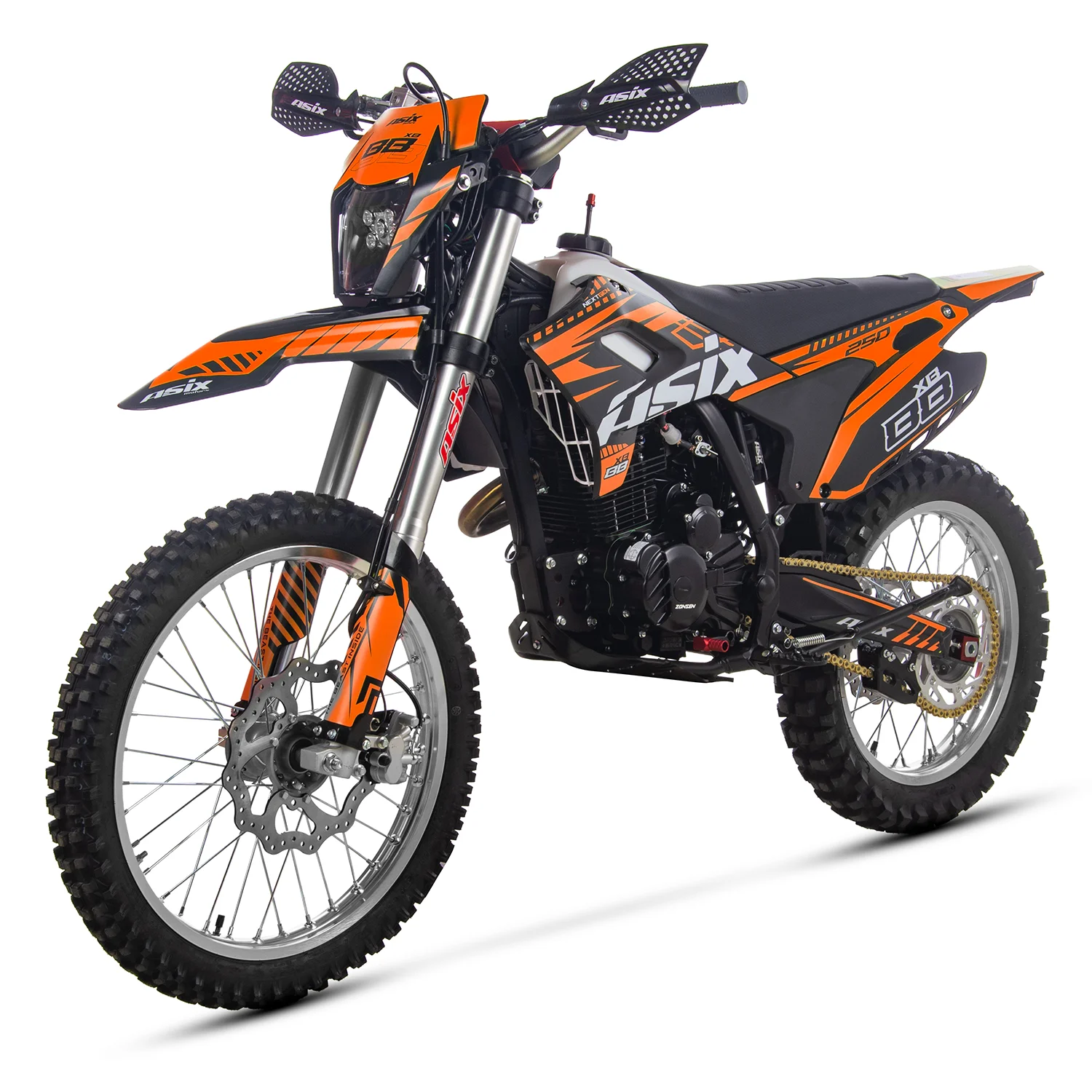 Motociclete & ATV - Motocicleta Cross/Enduro Asix XB88 A3, 250cc, roti 21/18", culoare negru/portocaliu, pornire electric/picior