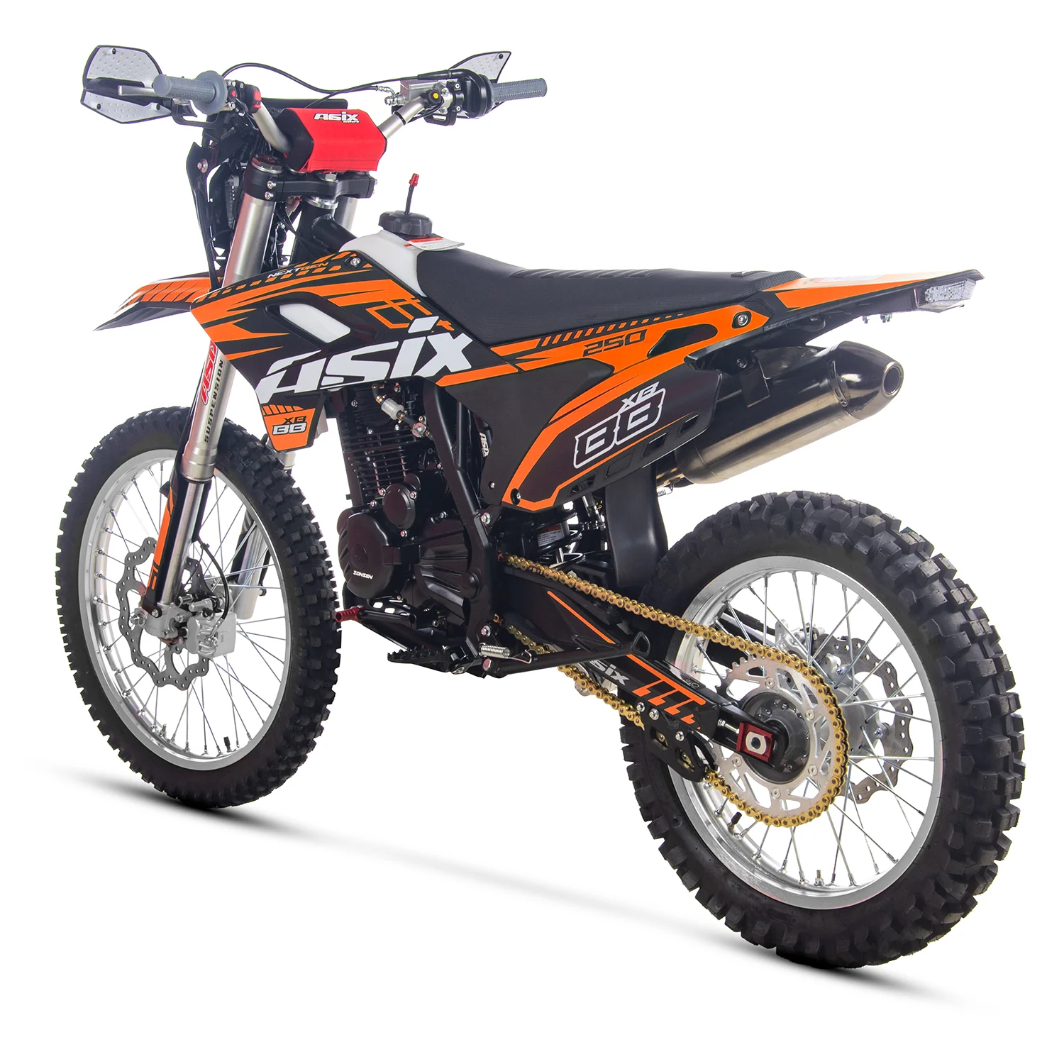 Motocicleta Cross/Enduro Asix XB88 A3, 250cc, roti 21/18", culoare negru/portocaliu, pornire electric/picior [2]