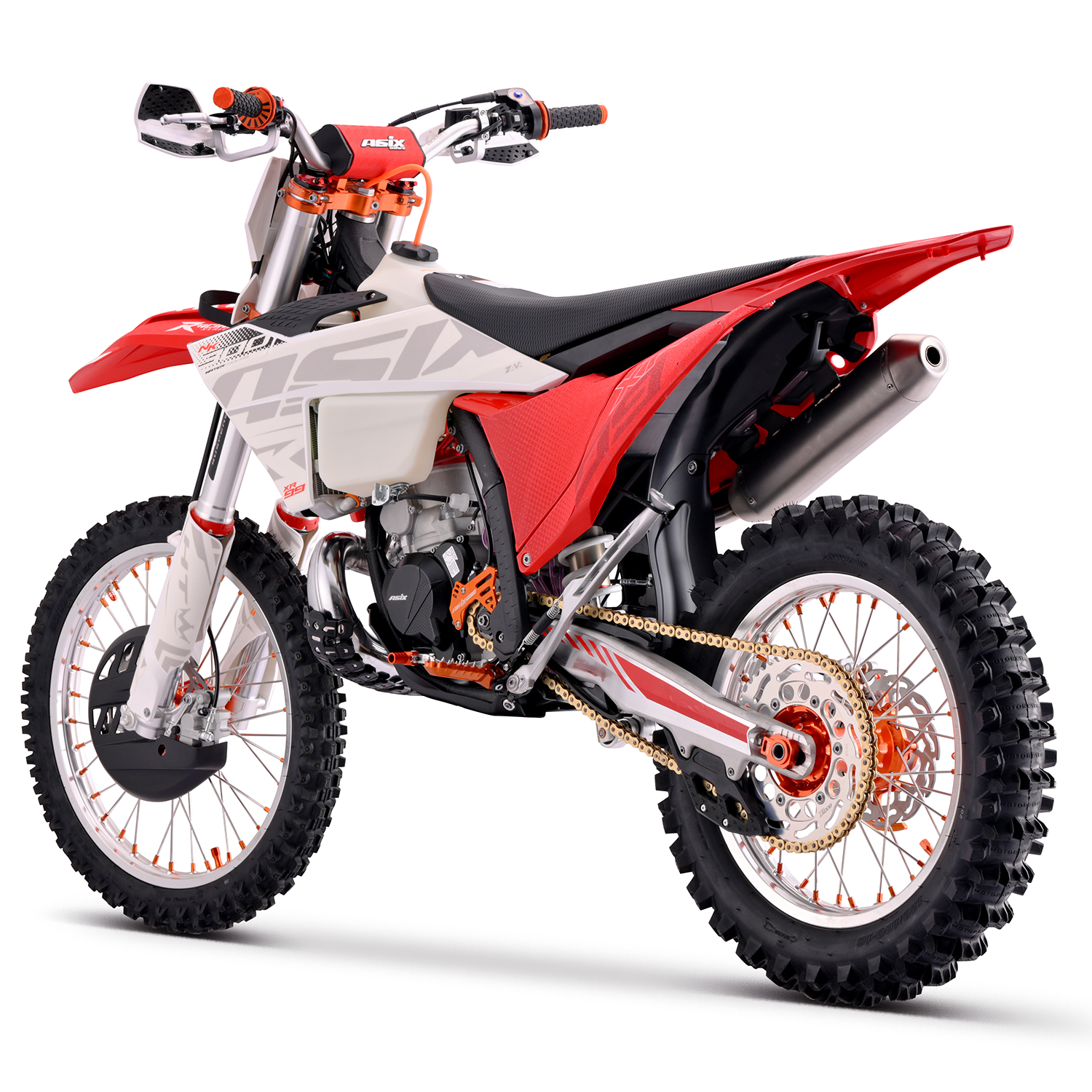 Motocicleta Cross/Enduro Asix XR99, 300cc, 2T, roti 21/19, pornire electric, rosu-alb [3]