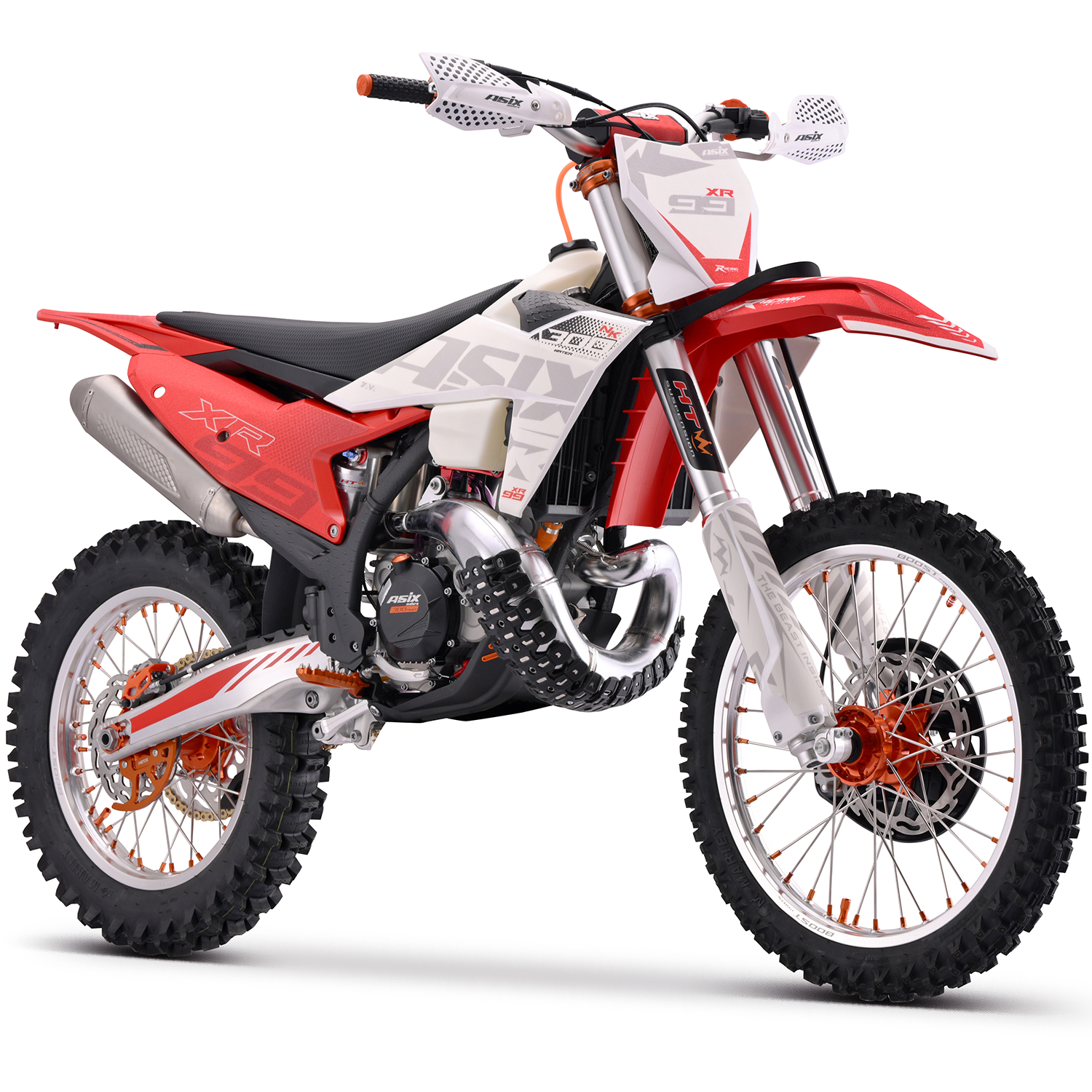 Motociclete & ATV - Motocicleta Cross/Enduro Asix XR99, 300cc, 2T, roti 21/19, pornire electric, rosu-alb