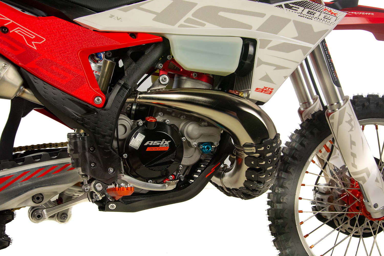 Motocicleta Cross/Enduro Asix XR99, 300cc, 2T, roti 21/19, pornire electric, rosu-alb [24]