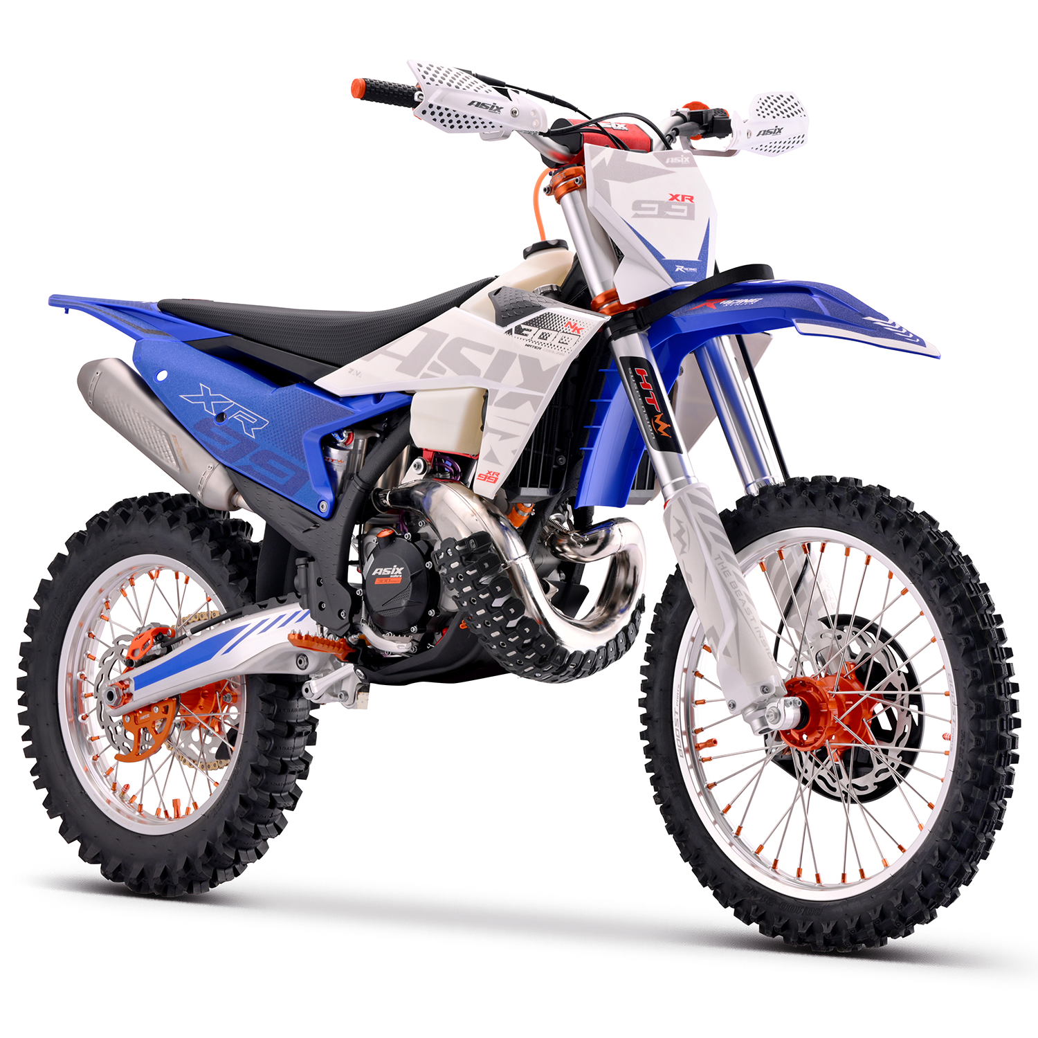 Motociclete & ATV - Motocicleta Cross/Enduro Asix XR99, 300cc, 2T, roti 21/19, pornire electric, albastru-alb