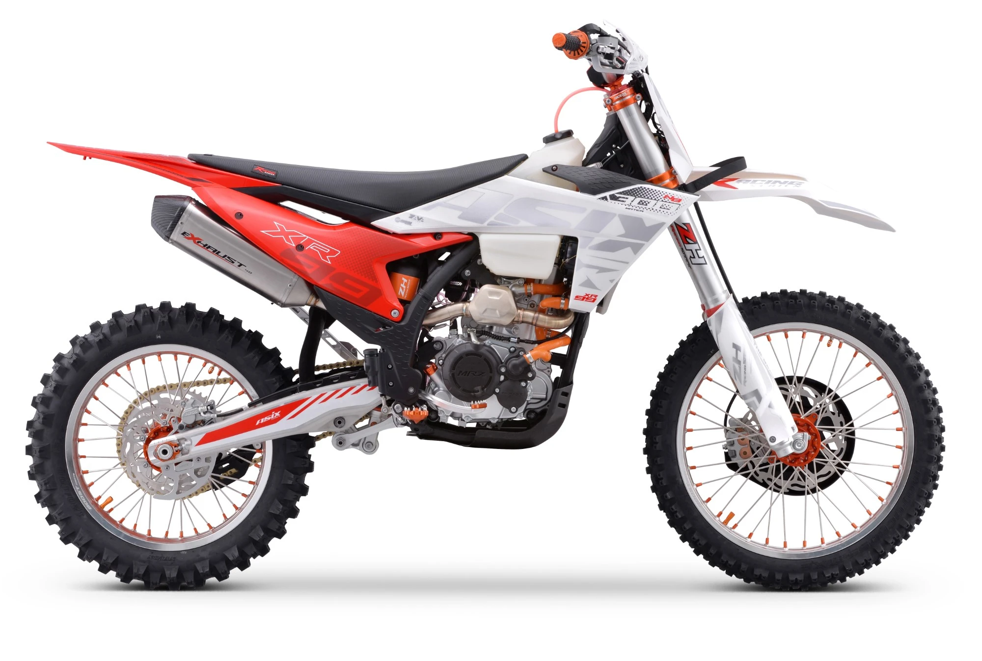 Motocicleta Cross/Enduro Asix XR99, 300cc, roti 21/18", culoare alb/rosu, pornire electric [5]